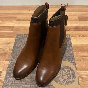 Born Brown Leather Heeled Boots